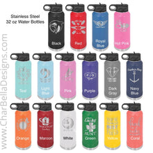 Load image into Gallery viewer, Personalized Engraved Sports Themed 32 oz Water Bottle (15 additional colors available!)