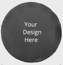Load image into Gallery viewer, Custom Round Slate Coasters (set of 4)