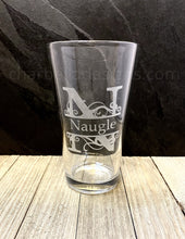 Load image into Gallery viewer, Split Monogram Pint Glasses (set)