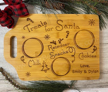 Load image into Gallery viewer, Personalized Bamboo Santa Cutting Board