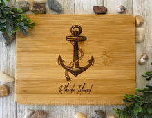 Load image into Gallery viewer, Ocean State Mini Bamboo Engraved Cutting Board