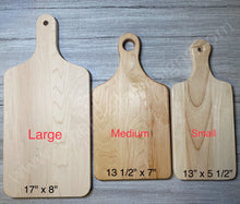 Load image into Gallery viewer, Solid Wood Cutting Board With Your Handwritten Recipe