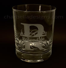 Load image into Gallery viewer, Split Monogram Whiskey Glasses (set)