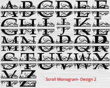 Load image into Gallery viewer, Design 2: Scroll Monogram