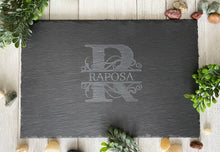 Load image into Gallery viewer, Monogram Slate Charcuterie Board