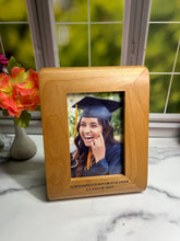 Load image into Gallery viewer, Alder Wood Engraved Graduation Photo Frame
