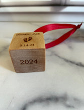 Load image into Gallery viewer, Baby&#39;s First Christmas Block Ornament
