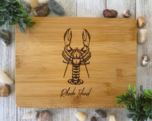 Load image into Gallery viewer, Ocean State Mini Bamboo Engraved Cutting Board
