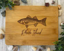 Load image into Gallery viewer, Ocean State Mini Bamboo Engraved Cutting Board
