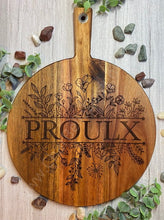 Load image into Gallery viewer, Personalized Solid Acacia Wood Kitchen Sign/Cutting Board
