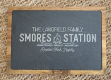 Load image into Gallery viewer, Engraved S&#39;mores Board &amp; Set of 8 Roasting Sticks
