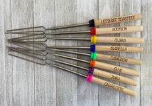 Load image into Gallery viewer, Set of 8 Engraved Roasting Sticks
