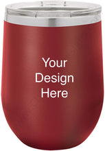 Load image into Gallery viewer, Custom Engraved 12 oz Wine Tumbler (15 additional colors available!)
