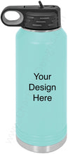 Load image into Gallery viewer, Featured water bottle in teal.
