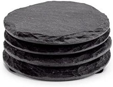 Load image into Gallery viewer, Custom Round Slate Coasters (set of 4)
