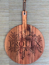 Load image into Gallery viewer, Personalized Solid Acacia Wood Kitchen Sign/Cutting Board
