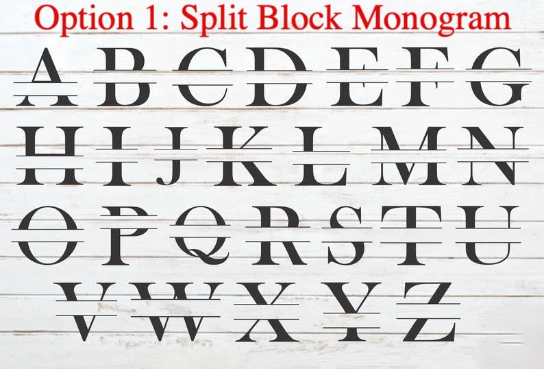 Monogram Square Slate Coasters (set of 4)
